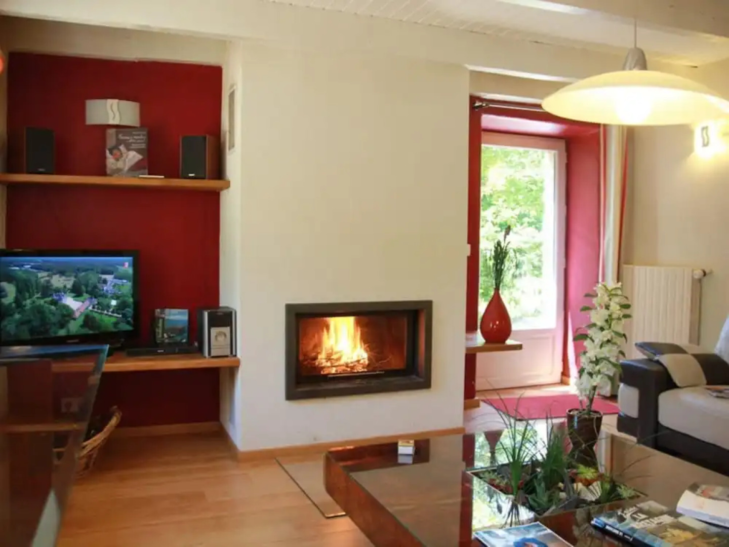 17th century Breton cottage with modern interior on the edge of a forest.