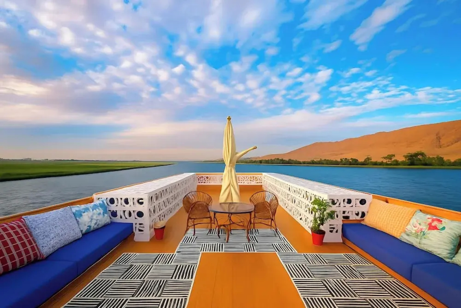 Dahabiya Nile Cruise every Friday from Aswan 3 nights and every Monday from Luxor 4 nights