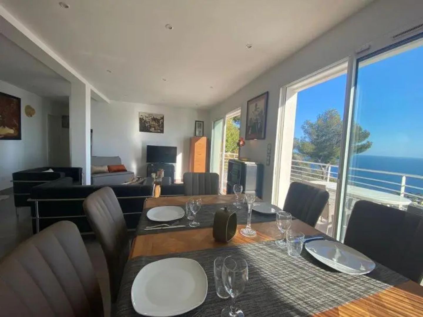 Vue mer.Tranquilité.Cap d'Ail à 10 mn de MONACO