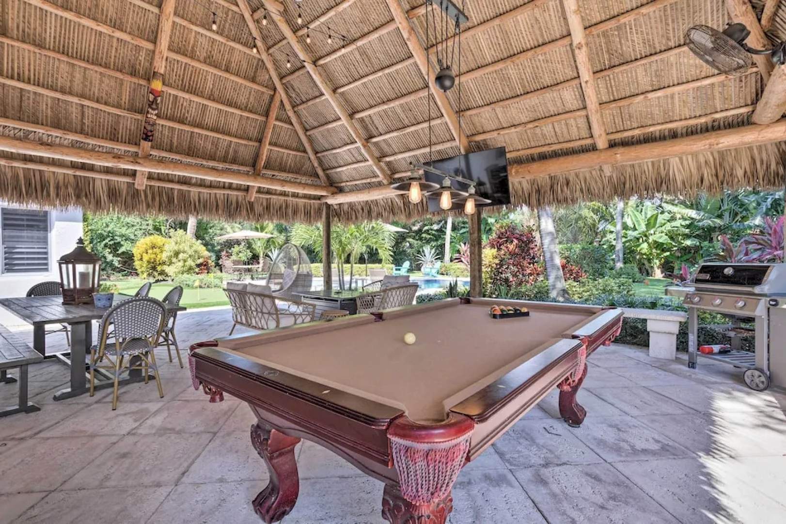 Poolside Paradise w/ Tropical Hut in Palm Beach