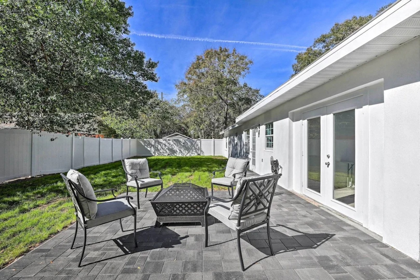 Chic Home w/ Fire Pit & Patio, Walk to Lake!