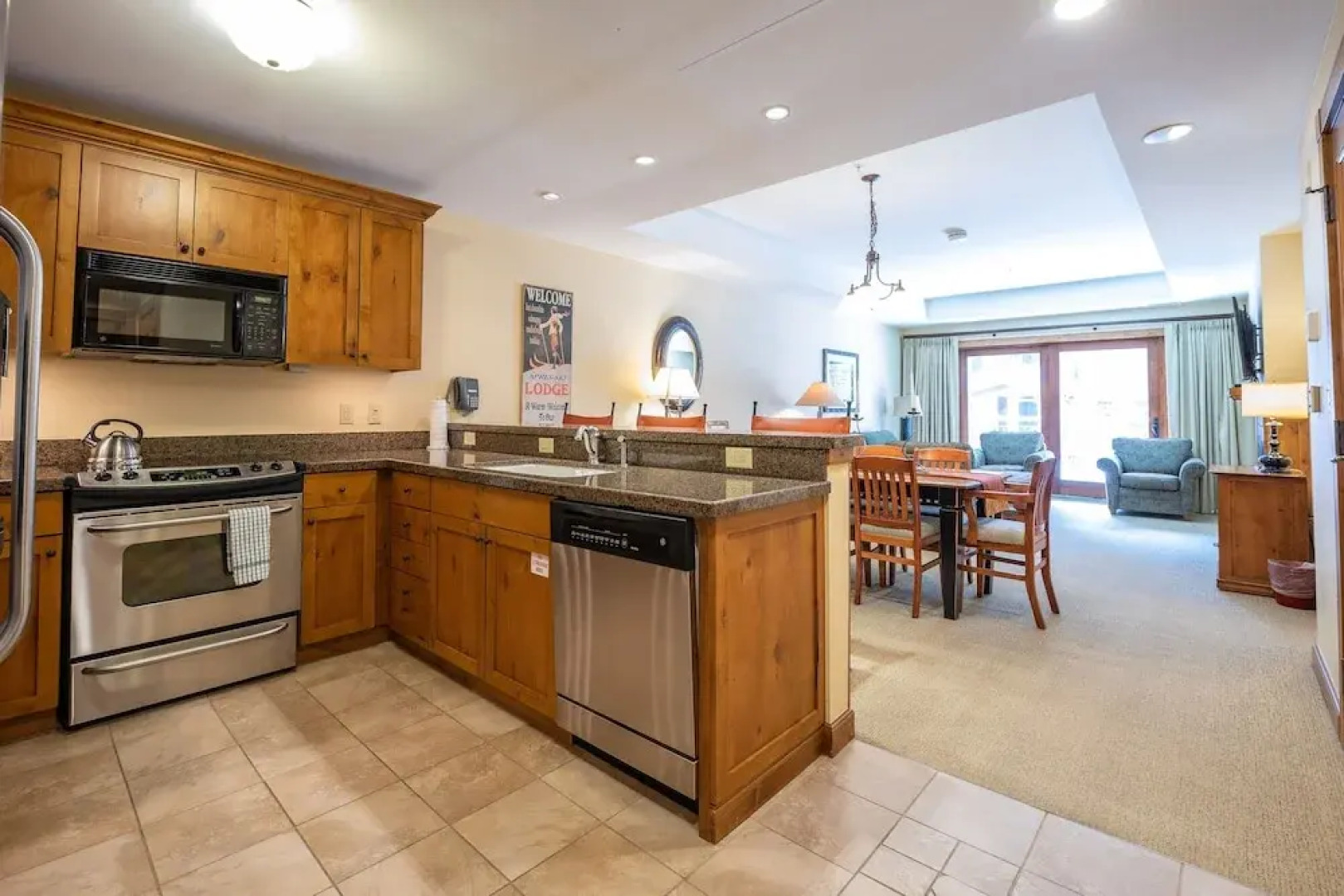 One Bedroom Condo with Large Balcony over Mountaineer Square 1 Condo - No Cleaning Fee! by RedAwning