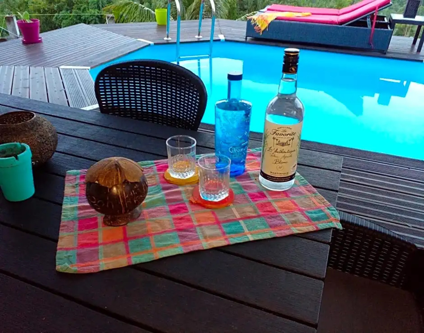 Chambre chez l'habitant avec piscine privative et vue panoramique sur la mer des cara¿s