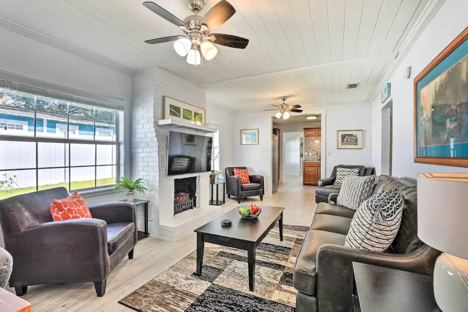 Chic Home w/ Fire Pit & Patio, Walk to Lake!