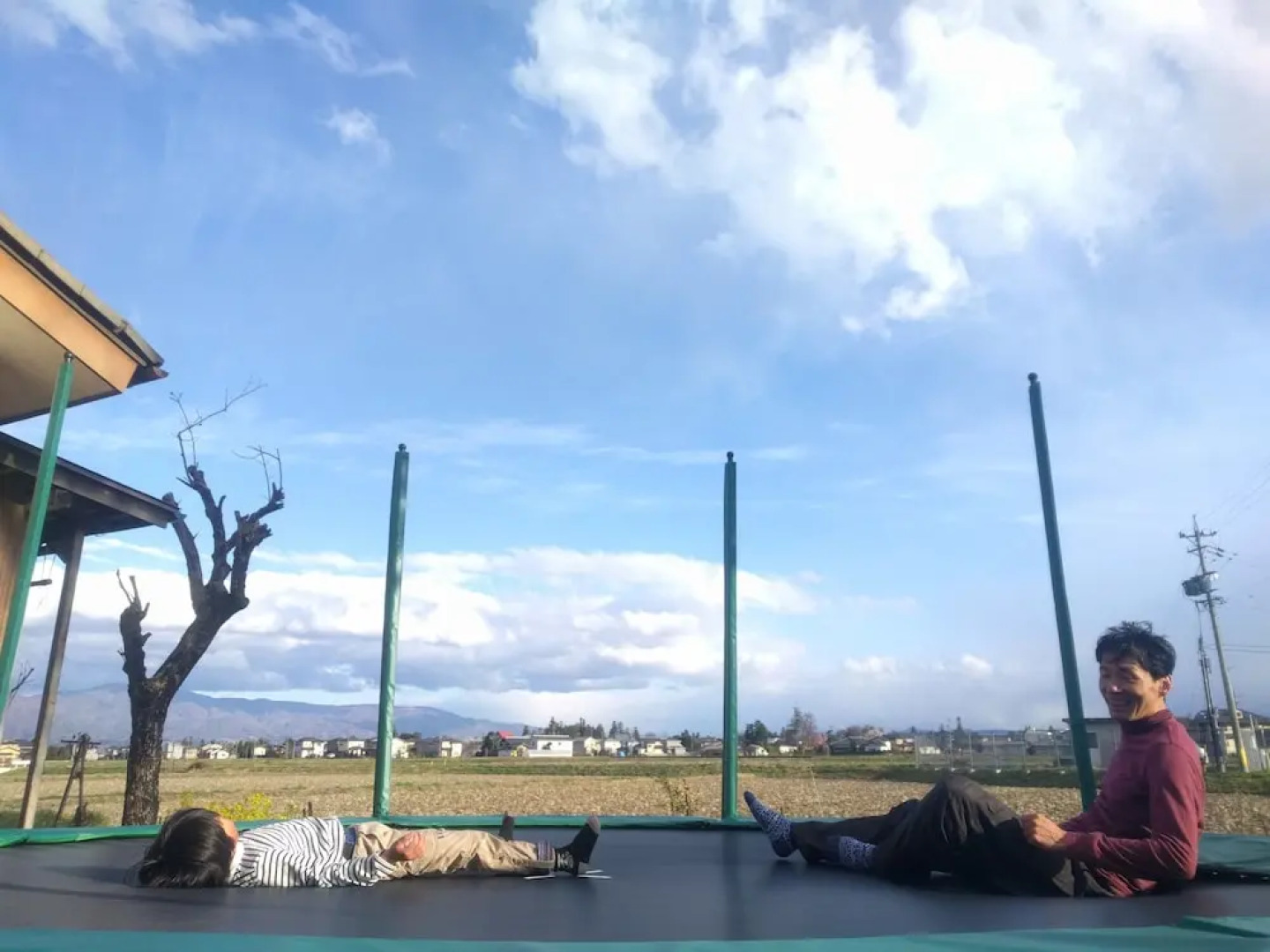 Tomo's hut in Japanese old style