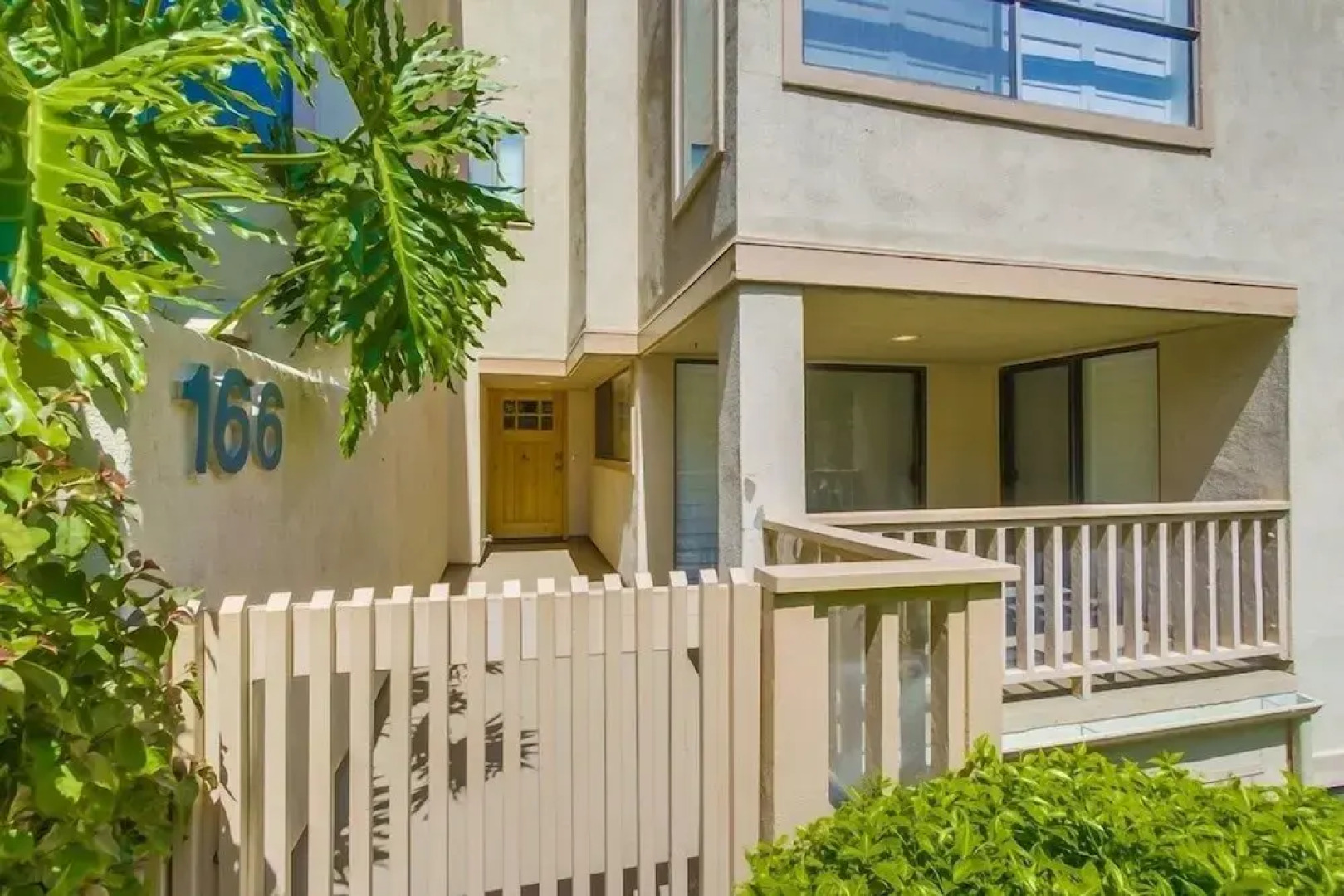 Beachfront Townhome in Solana Beach features Private Den SS166 by RedAwning