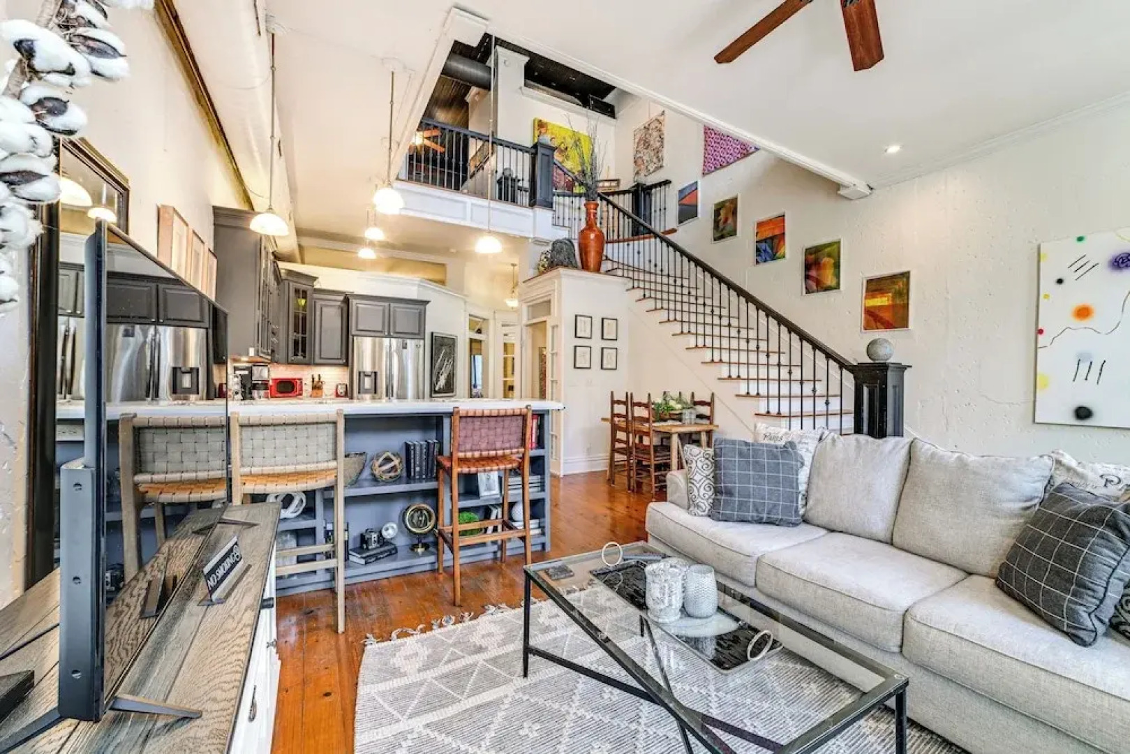 Steps to Historic Riverfront: Chic Dtwn Condo!