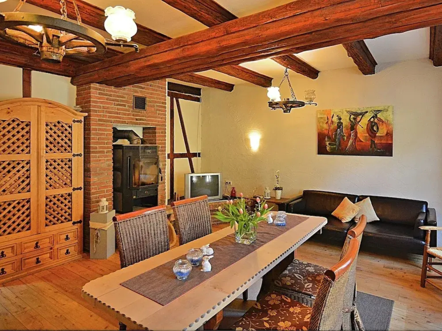 Gorgeous timbered farmhouse in the Sauerland with garden, fireplace and bar
