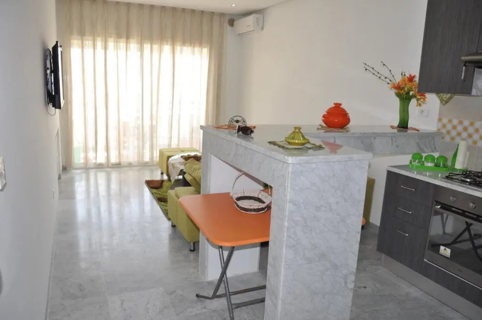 Neue Wohnung, ruhig, 150 m vom Strand, free Wi-Fi