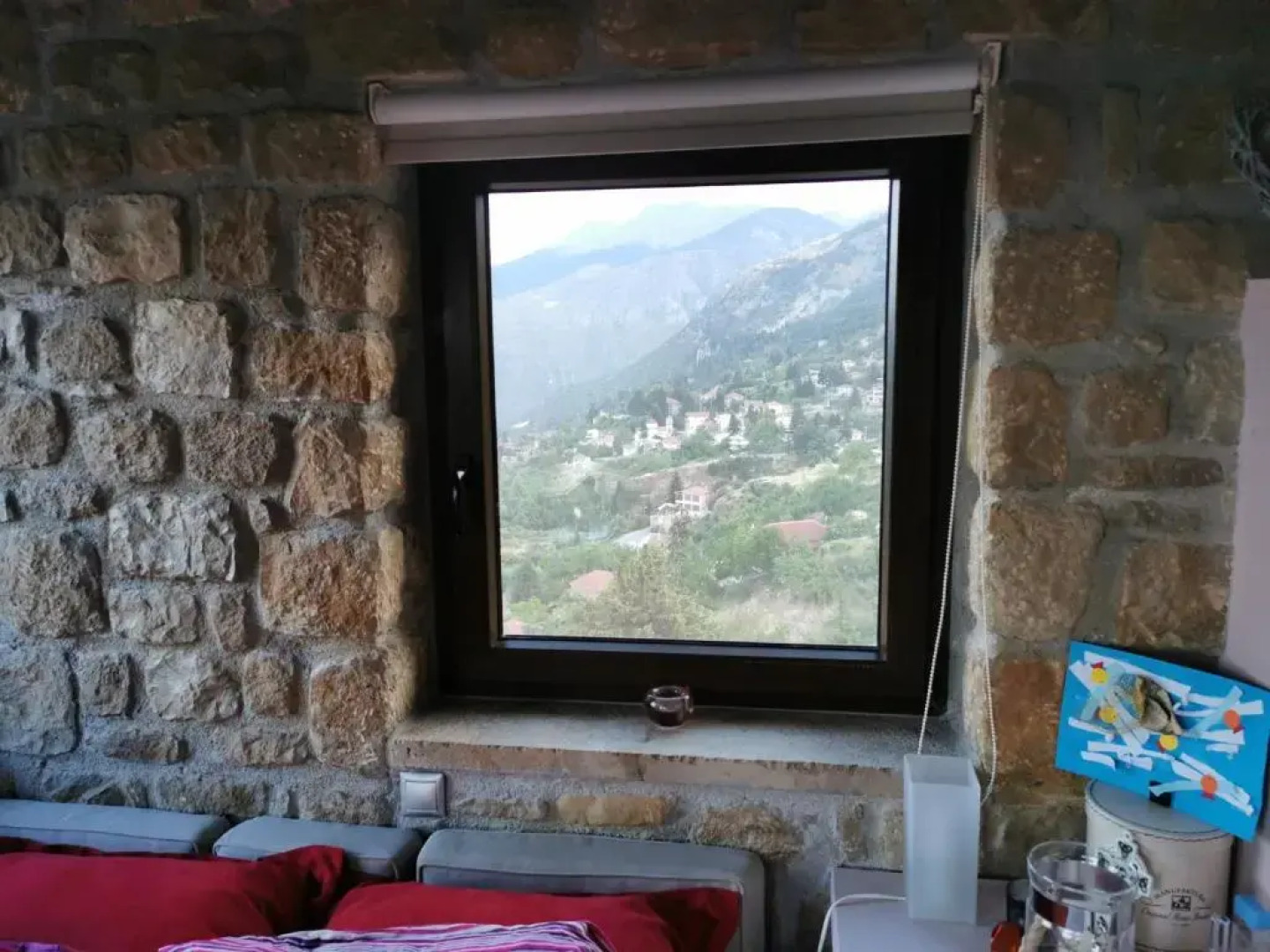 Mountain stone villa, sea & mountain view at 1150m