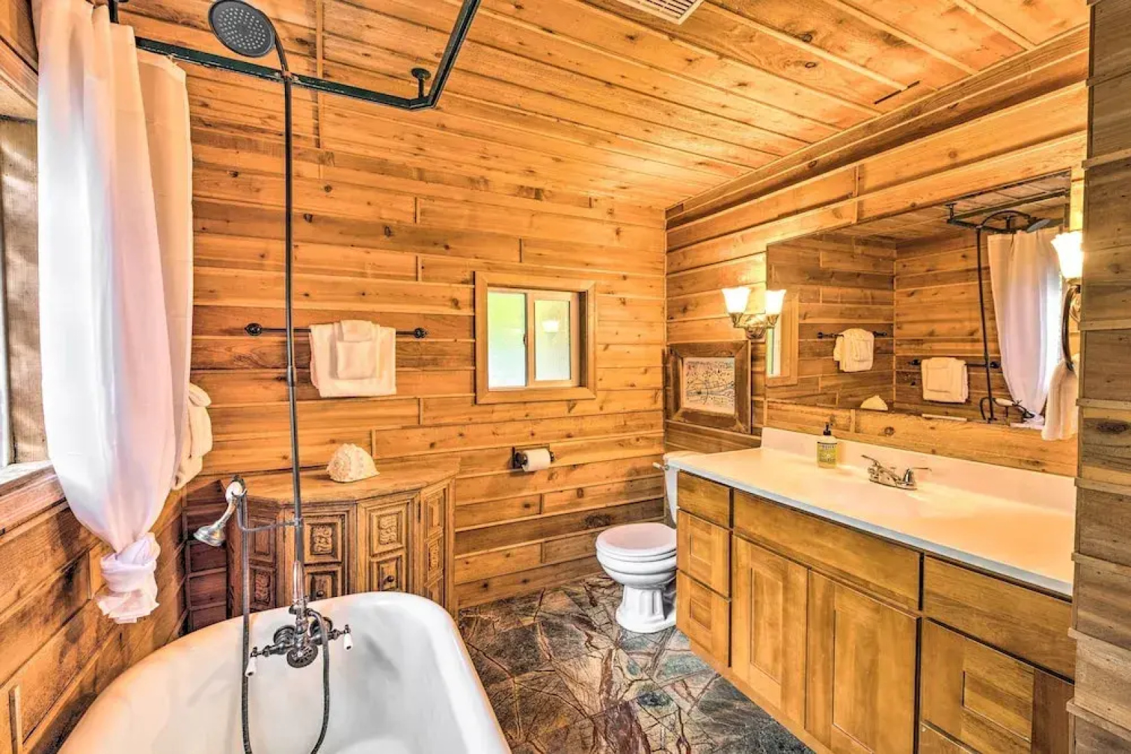 Three Enchanting Riverfront Cabins: Hot Tub Access