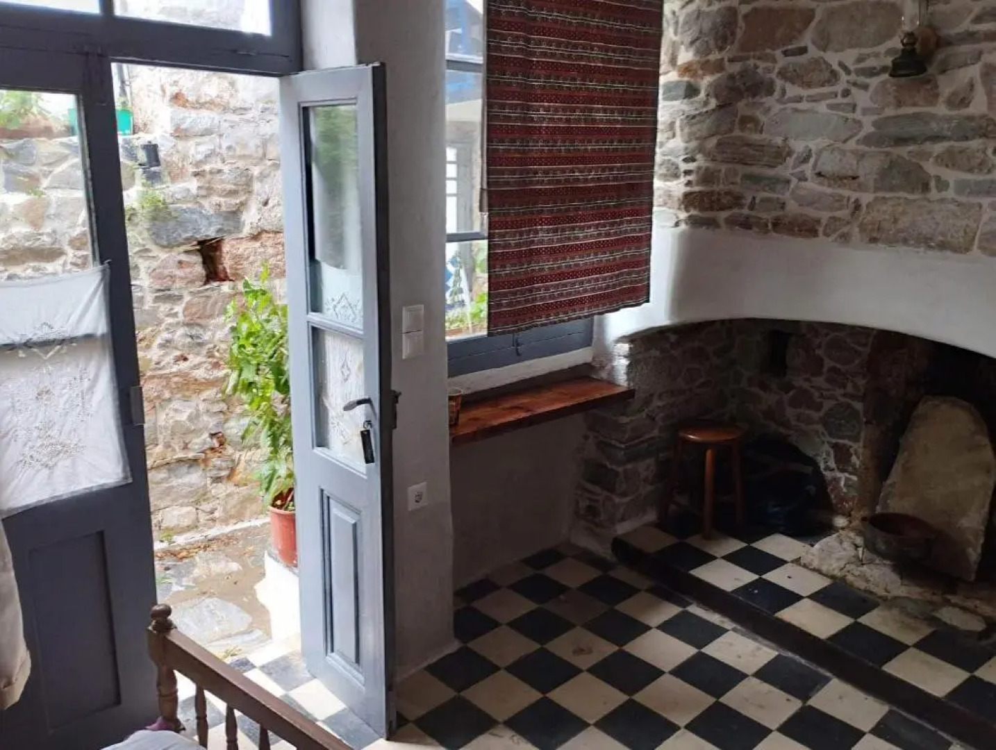 Fasolas house 2 is located 30 stairs up from the main road and it is in the old market fasolas and next to the museums