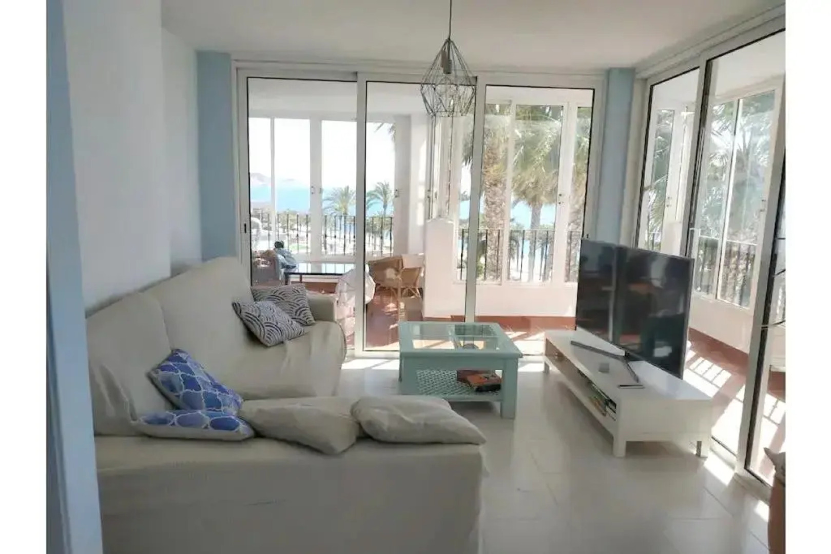 House with 3 bedrooms in Roquetas de Mar with wonderful sea view shared pool furnished terrace 75 m from the beach