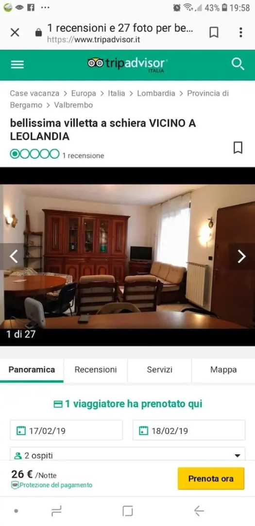 Apartment With 2 Bedrooms in Scano Al Brembo, With Enclosed Garden and