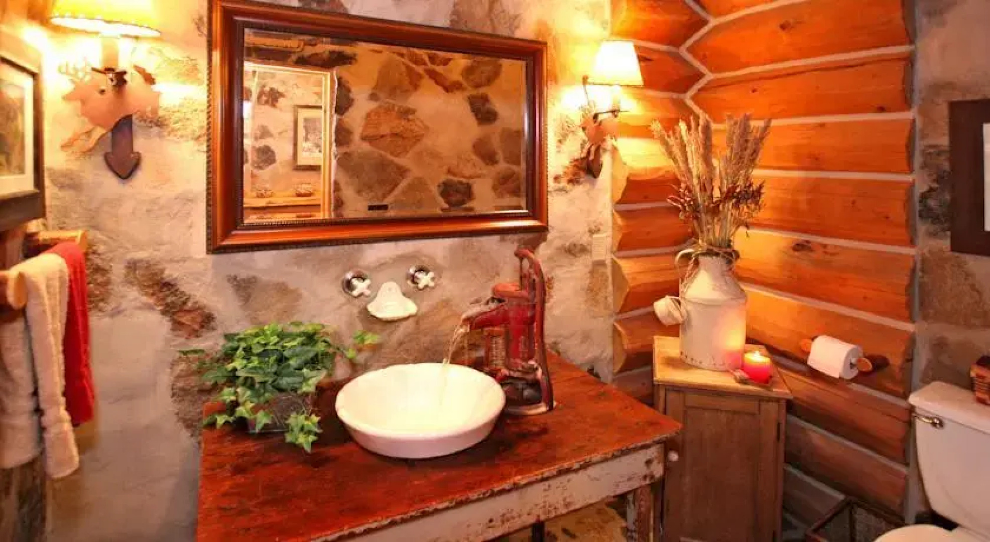 Red Roof On The River by Stewart Mountain Lodging