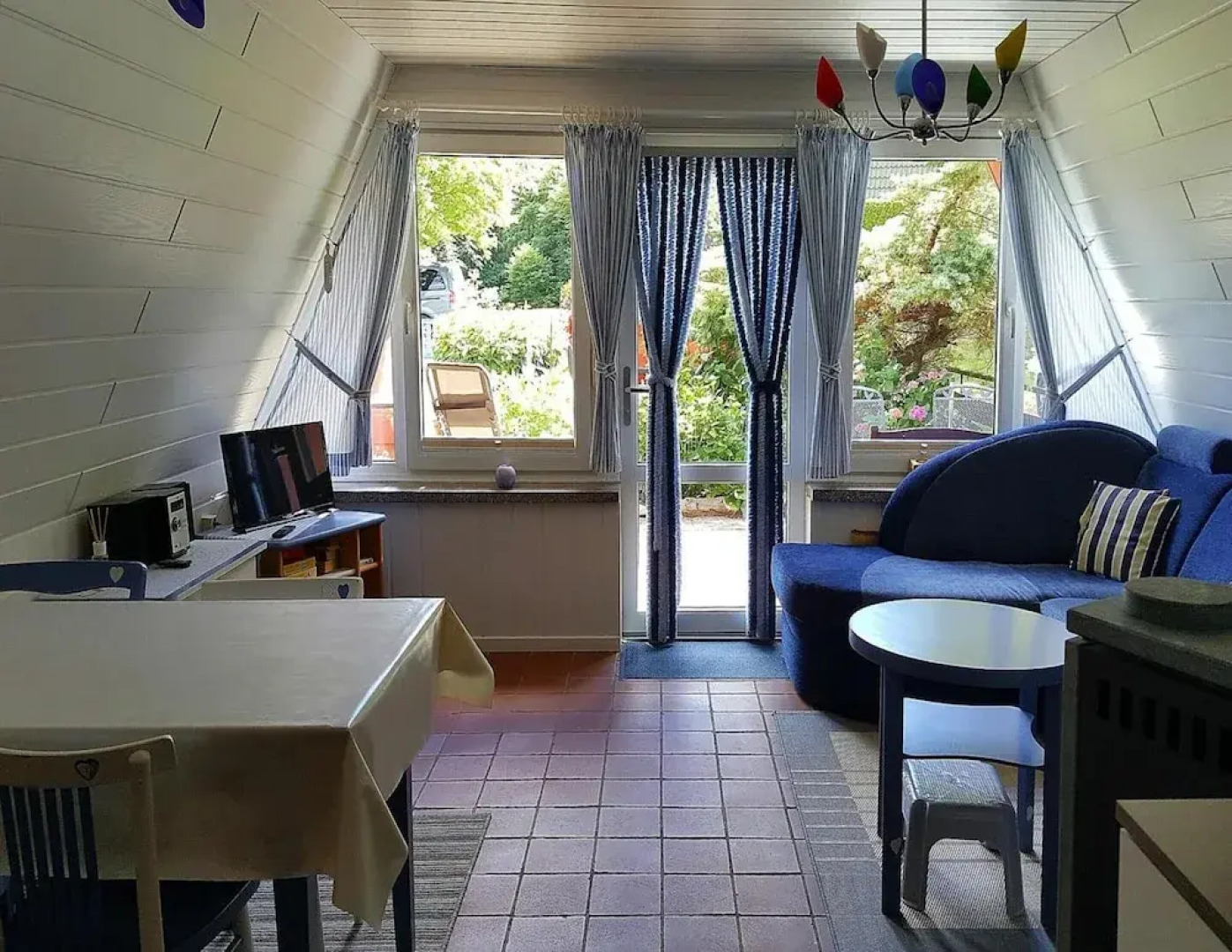 Roof House Near Dummer See With Rowing Boat