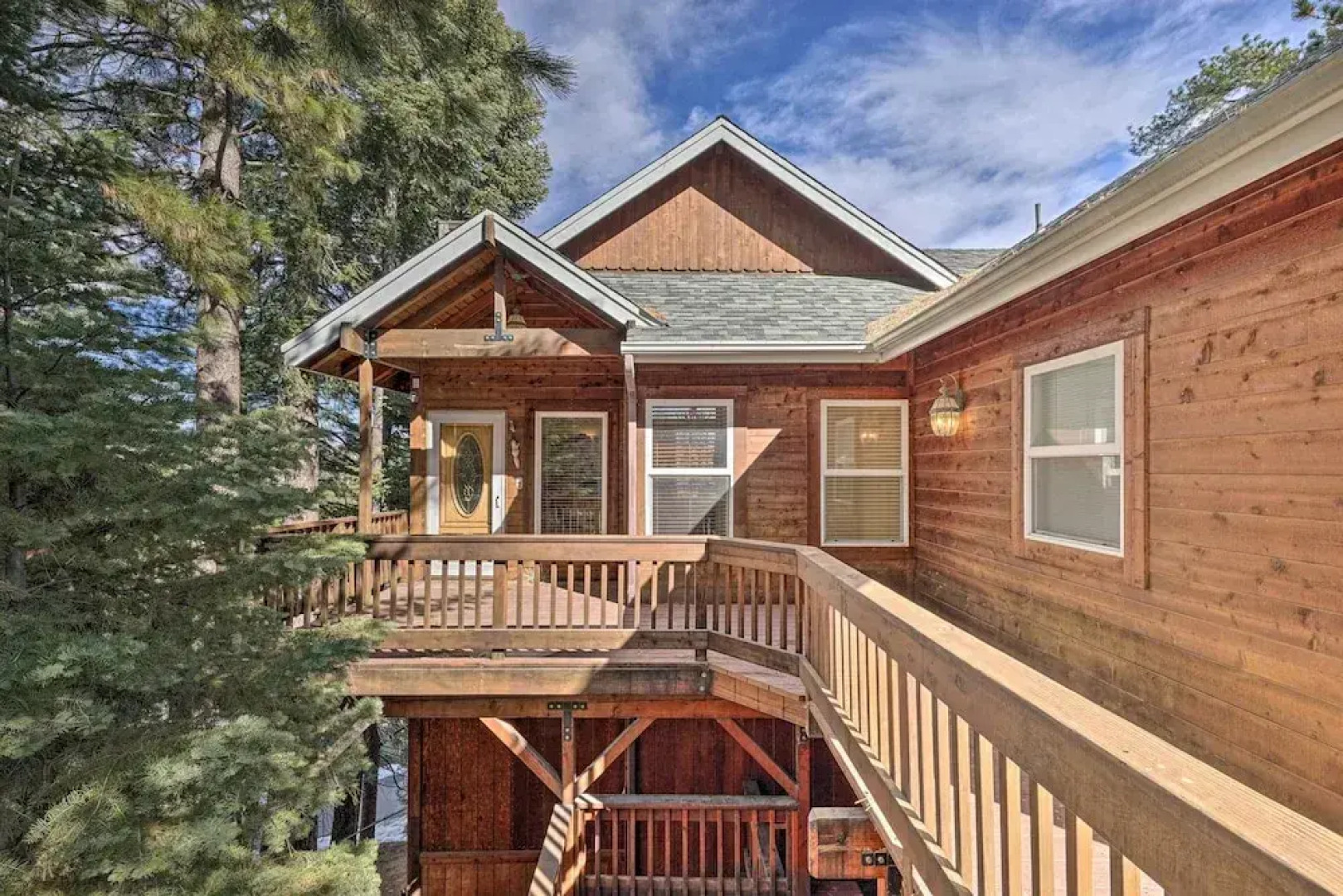 Wraparound Deck: Woodland Cabin in Lake Arrowhead