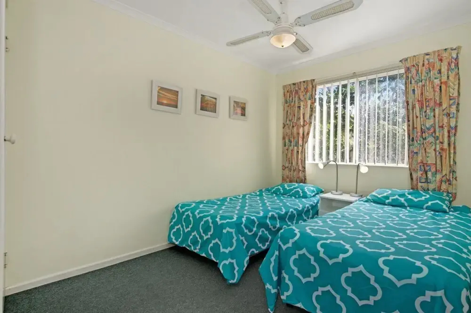 Views of Moreton Island from balcony at Beachside Haven Rickman Pde, Woorim