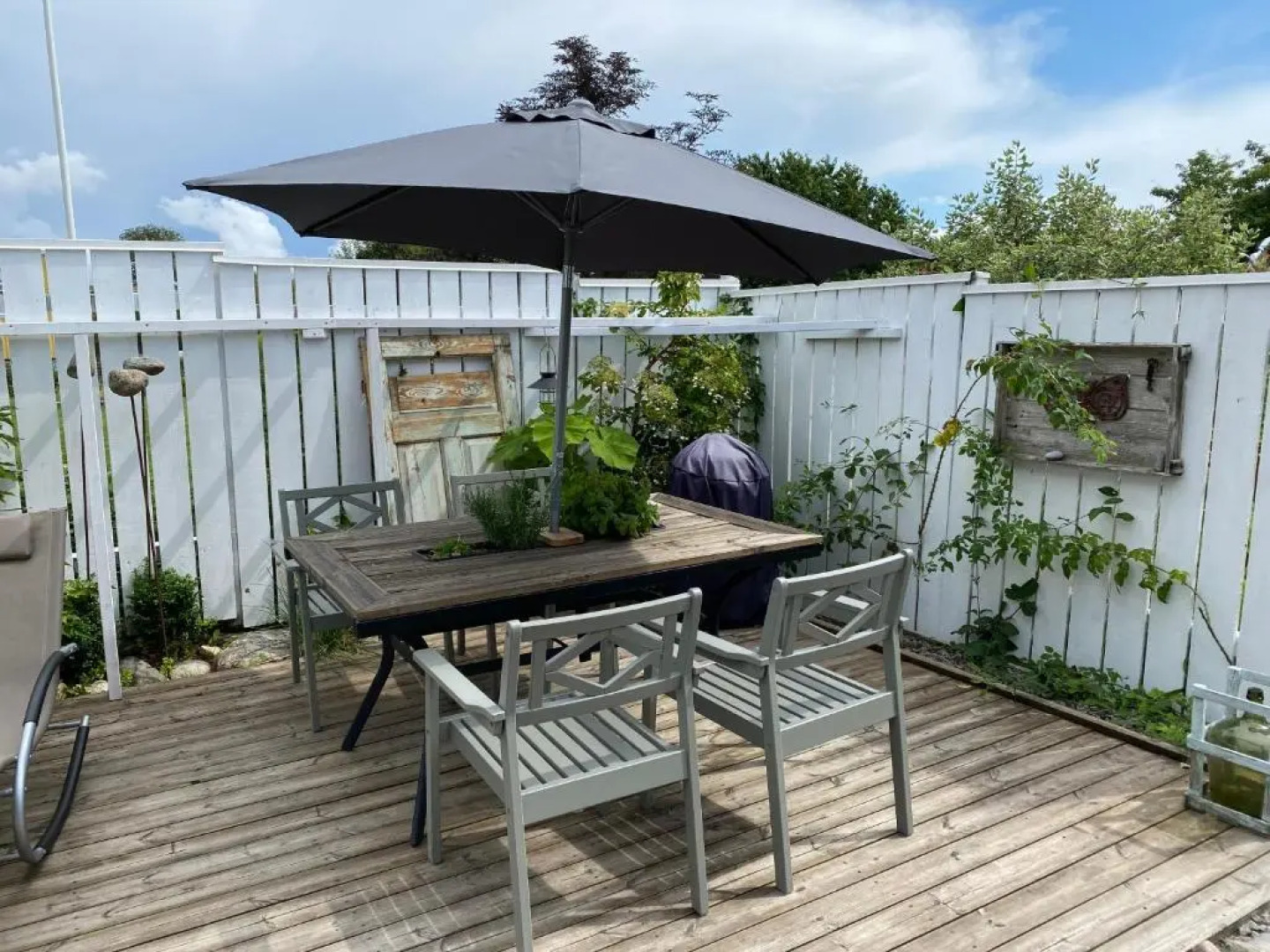 B&B Bland ormbunkar och rosor