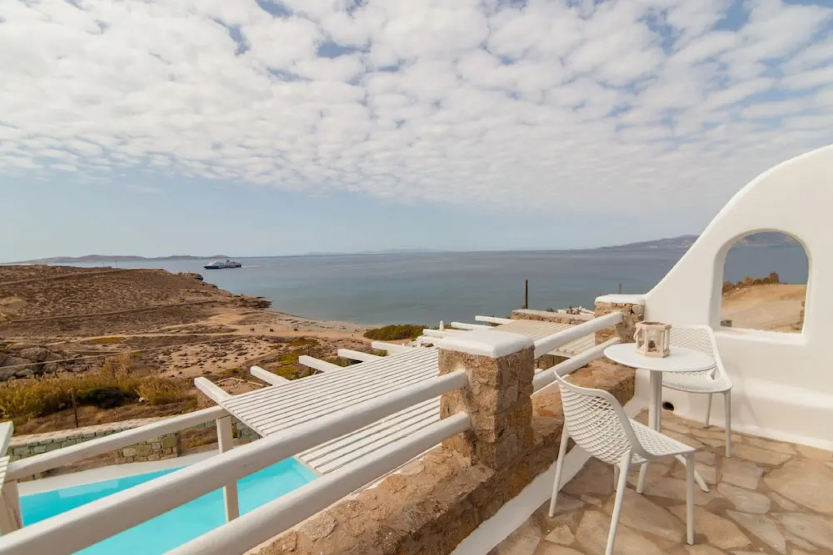 180 ° View PRIVATE Pool Villa Choulakia to enjoy SUN kissing SEA