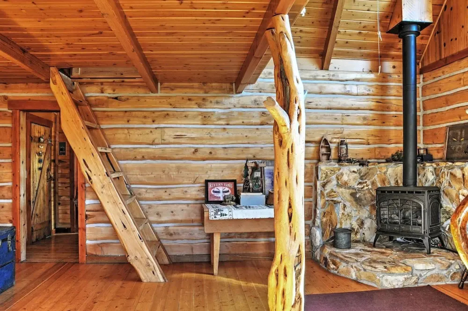 Remote Antimony Log Cabin w/ Green Meadow Views!