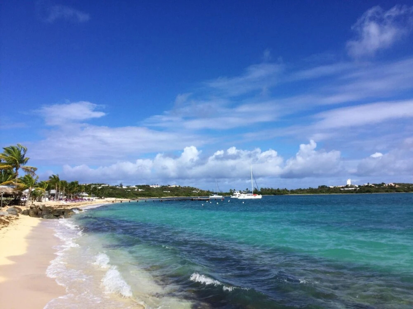 Studio in Sandy-Ground, with Wonderful Sea View, Pool Access, Furnished Balcony