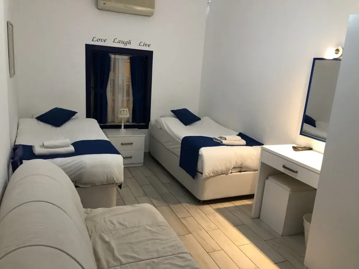 White and Blue Bodrum