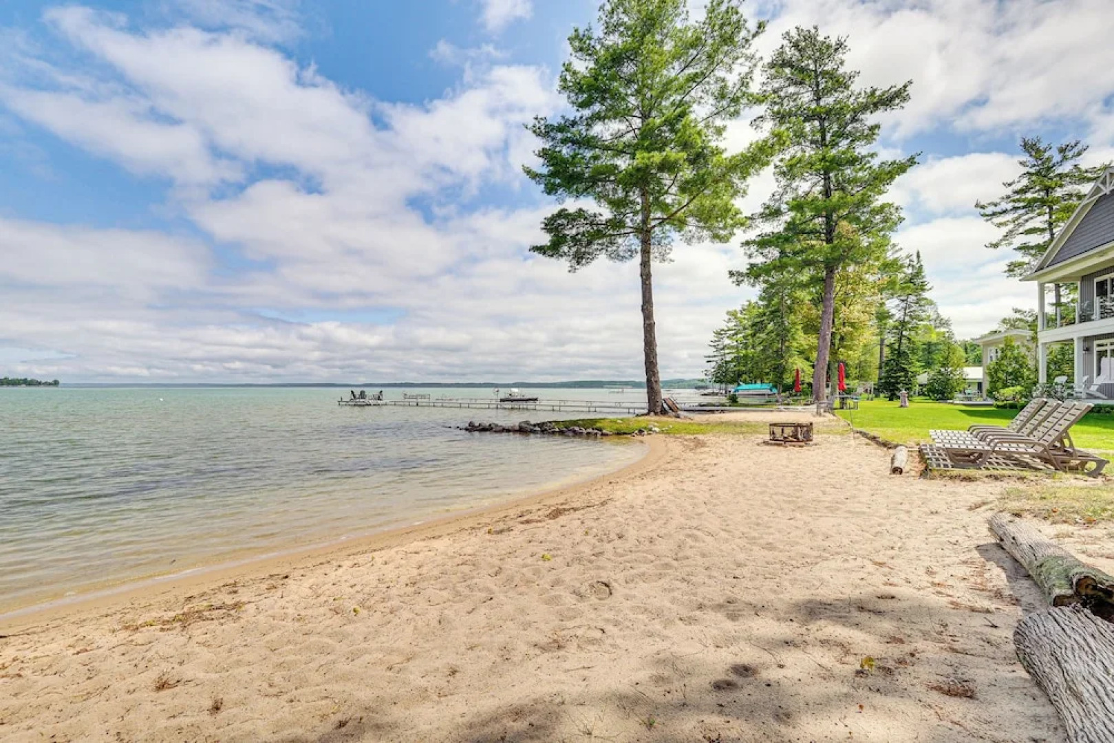 Modern Torch Lake Cottage w/ Dock Near Ski Resorts