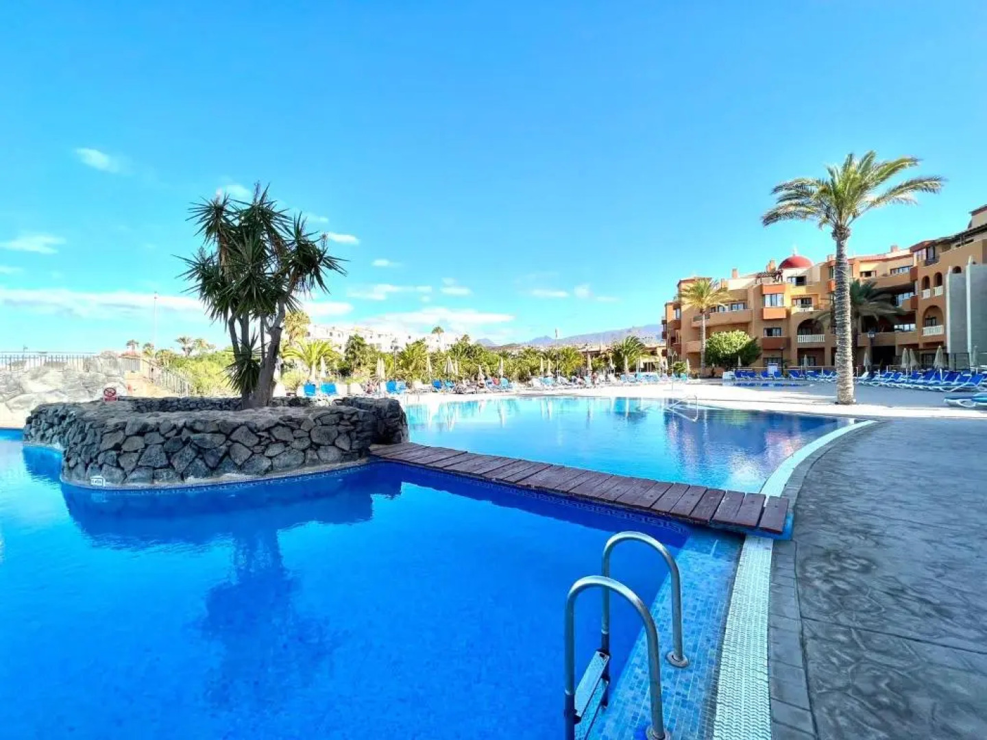 Apartamento T1C con AC, Wifi, vistas a oceano o piscina en Tenerife Sur