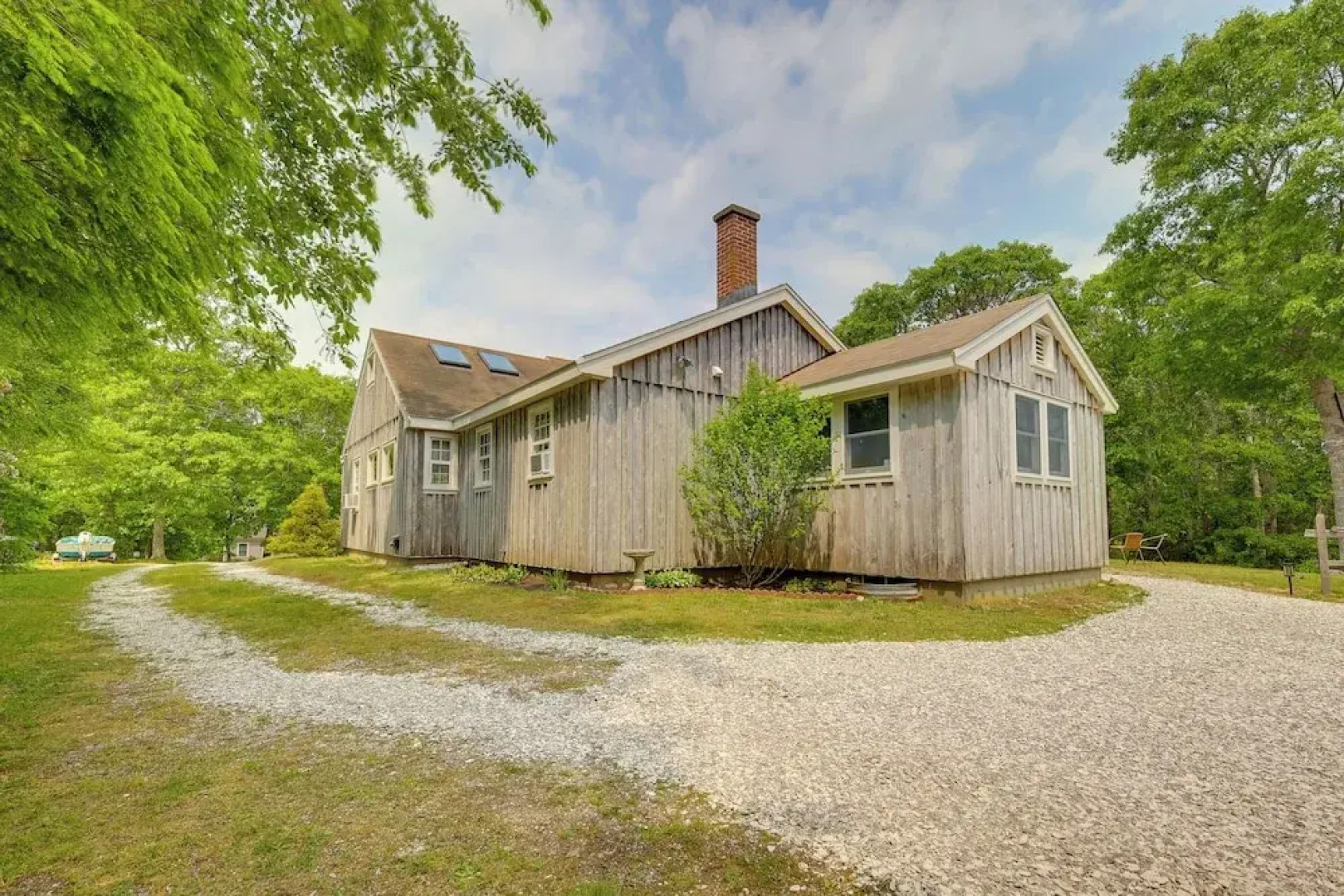 Yard & Fire Pit: Unique Cape Cod Home in Brewster