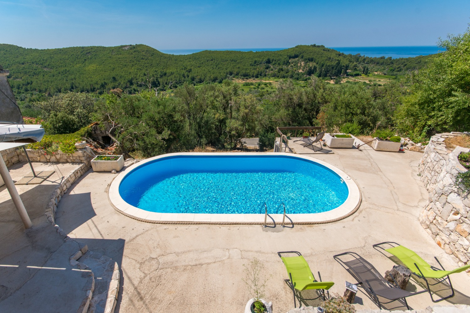 Holiday house Stone - pool house: Babino Polje, Island Mljet