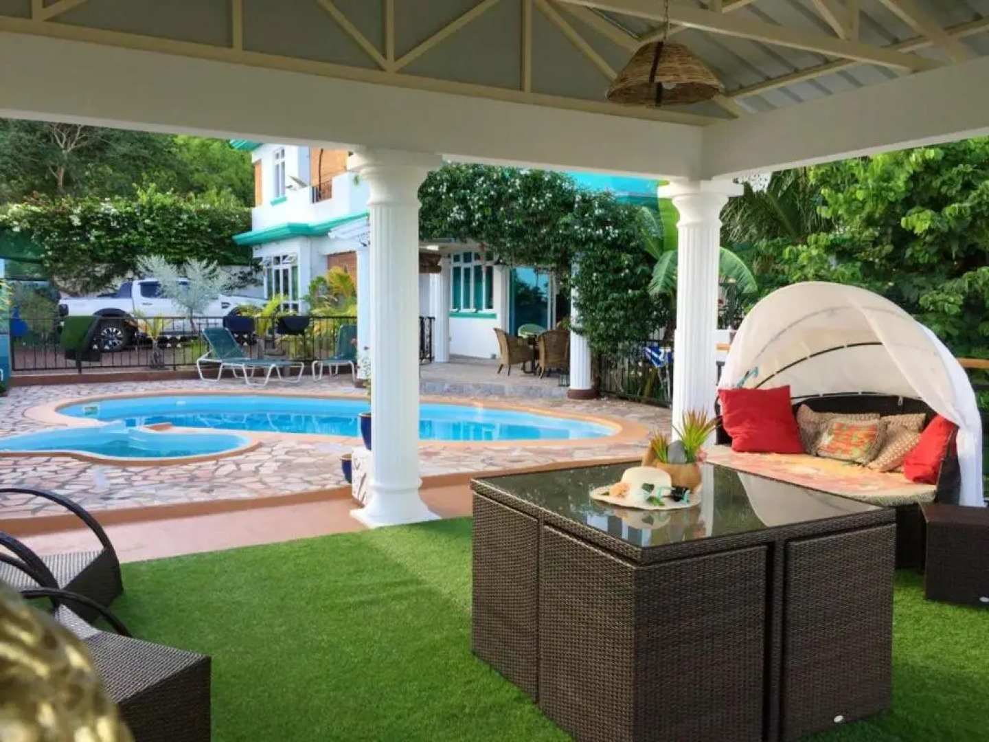 2 bedrooms villa with sea view private pool and jacuzzi at La Gaulette 6 km away from the beach