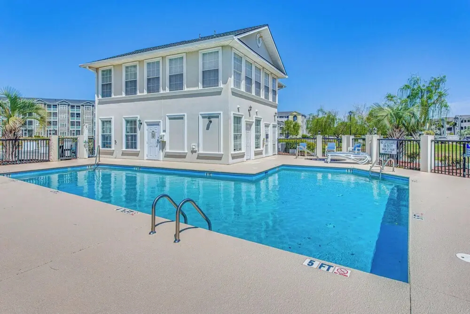 Balcony + Pool Access: Serene Little River Retreat