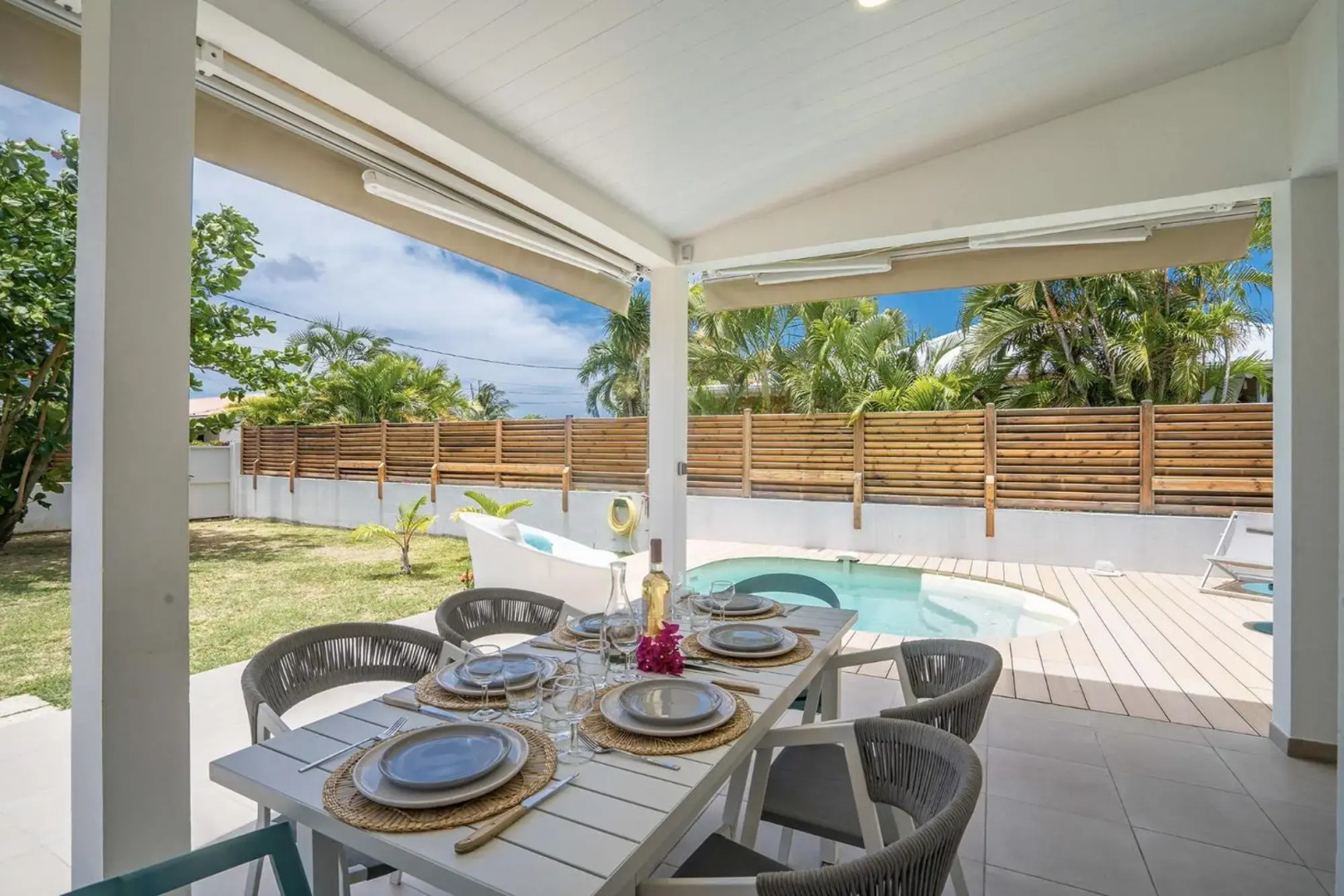 Villa Bel'Amandier : 3ch, bac à punch à 2min à pied de la plage