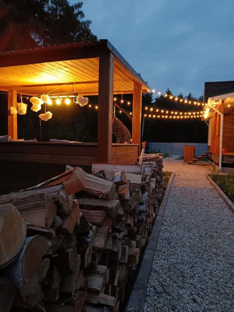 Дом в лесу с баней и чаном