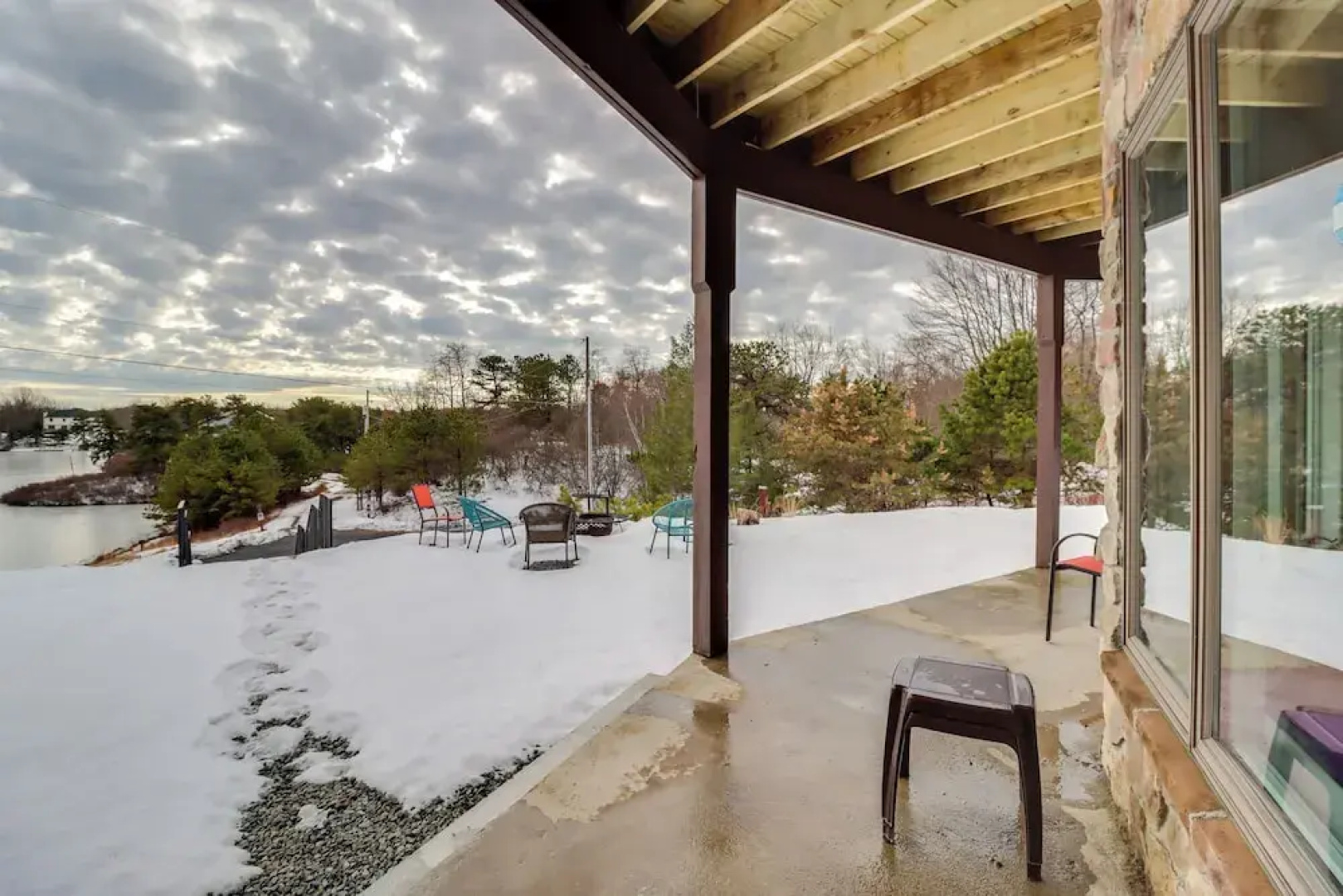 Deck & Lake View: Spacious Long Pond Home!