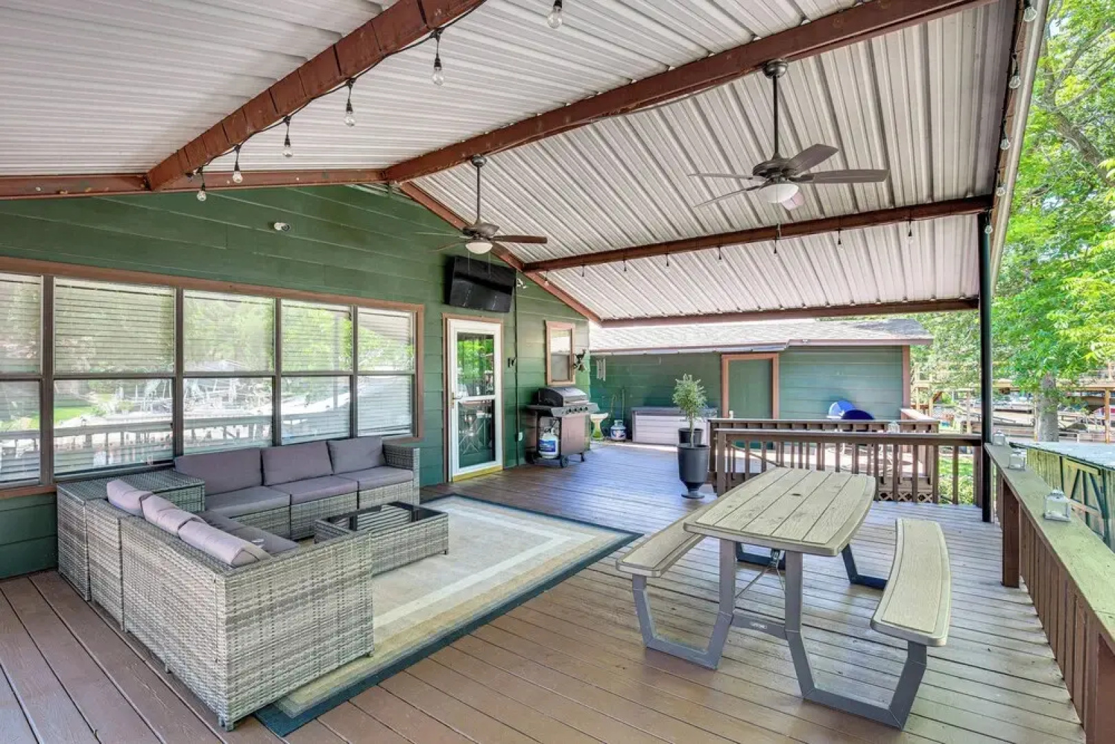 Spacious Deck: Waterfront Home in Gun Barrel City!