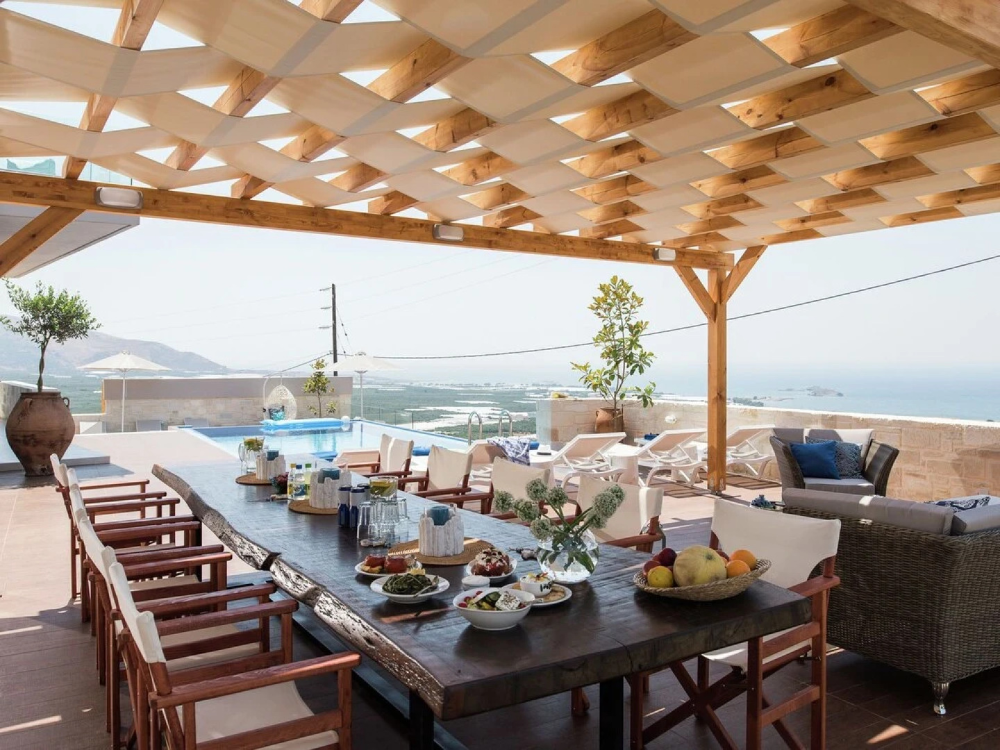 Lux Villa Near Falasarna Beach & a Restaurant, Private Pool & Sea View