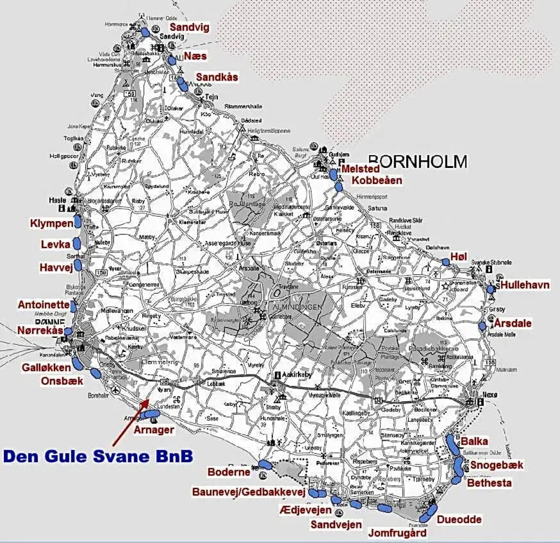 The FIG Studio - "Den Gule Svane" Guest House - near Rønne & Beach