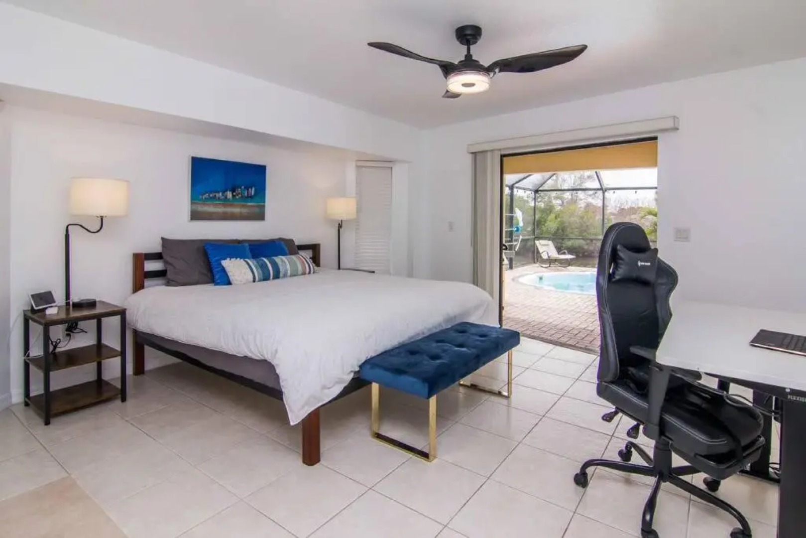 Waterfront House with a Boat and Heated Pool