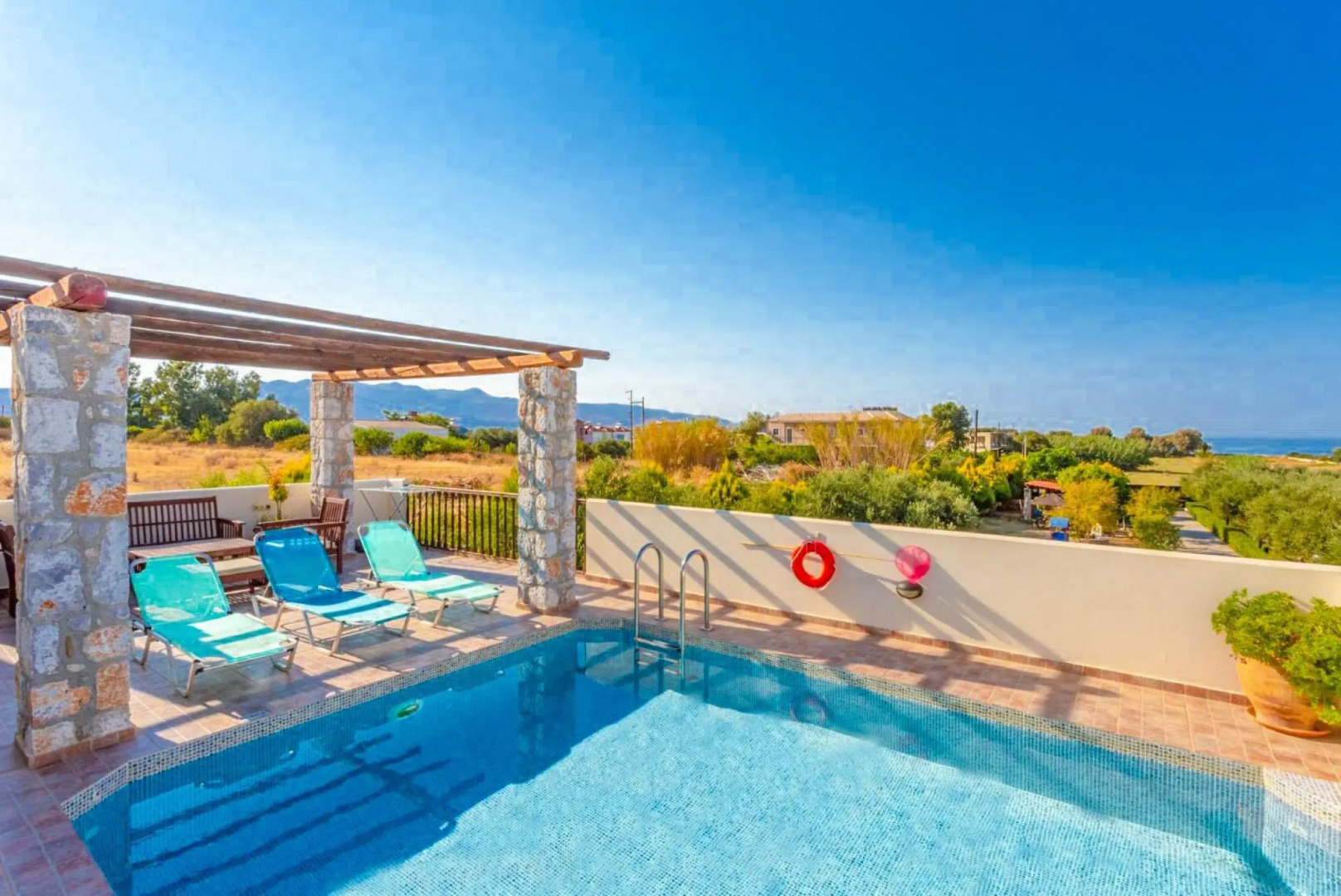 Villa Melina Private Pool Walk to Beach Sea Views A C Wifi Car Not Required - 1605