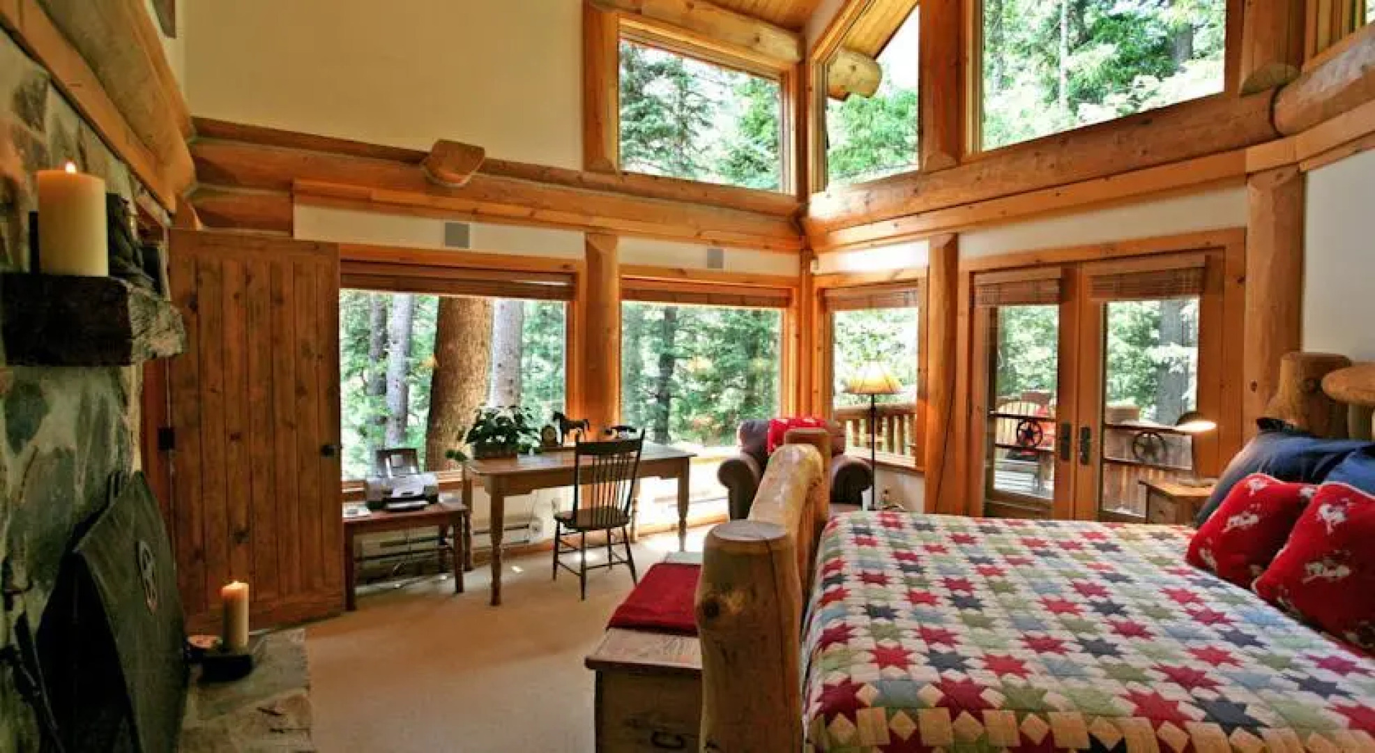 Red Roof On The River by Stewart Mountain Lodging