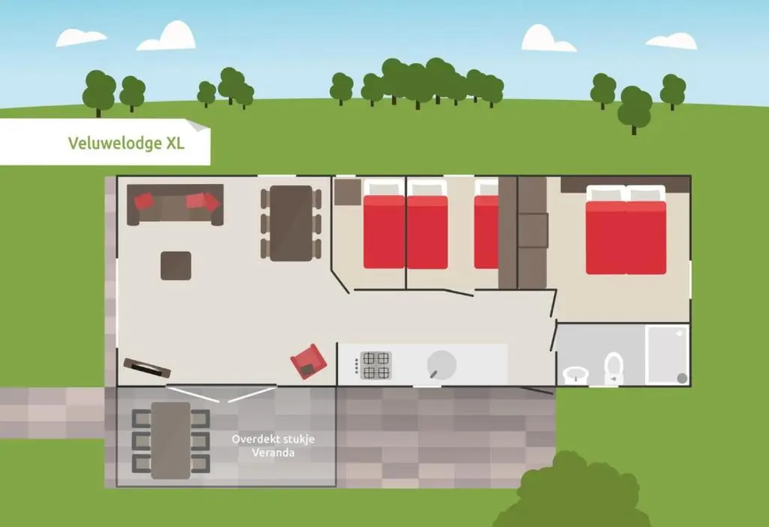 6-persoons Veluwelodge XL