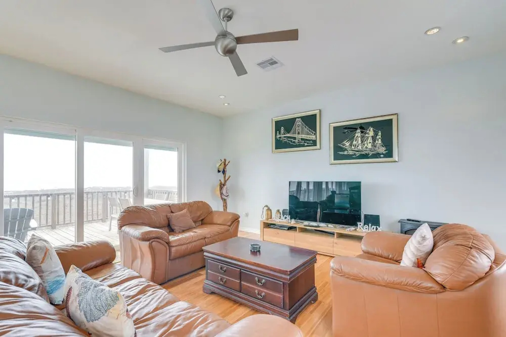 Bbqs + Decks: Oceanfront Surfside Beach Home