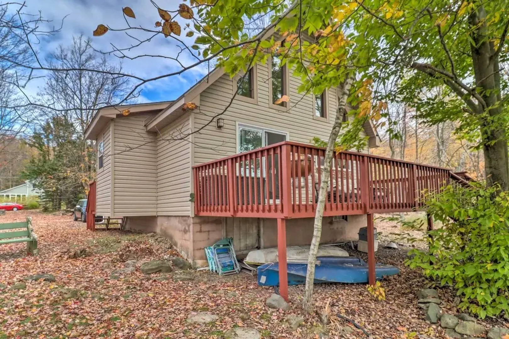 Walk to Beach: Lakefront Pocono Escape w/ Fire Pit