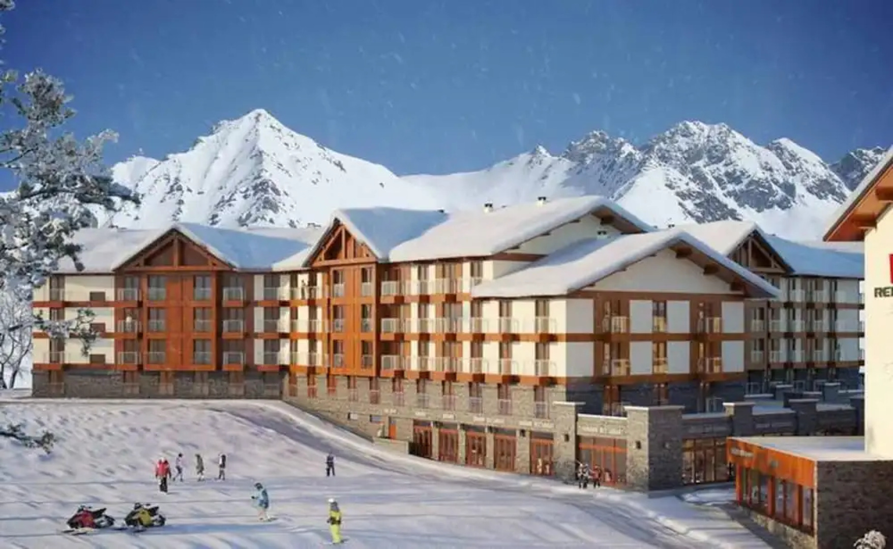 Красивый лофт на горнолыжном курорте в Гудаури, Грузия