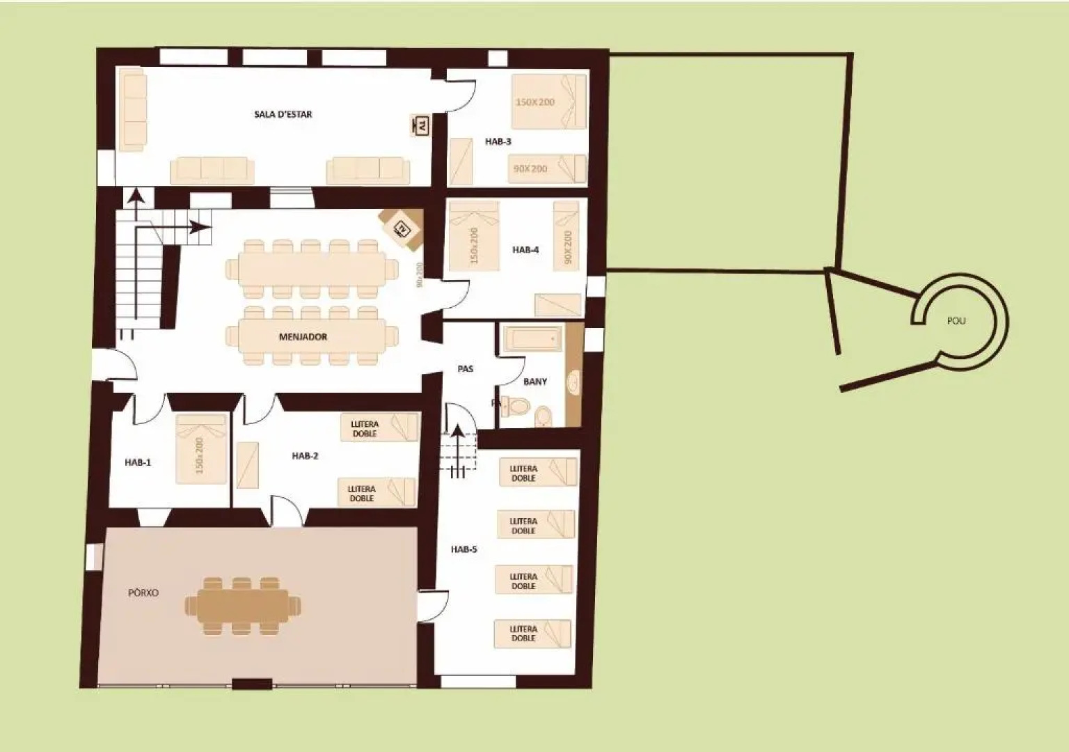 Casa rural en Girona 8 habitaciones piscina