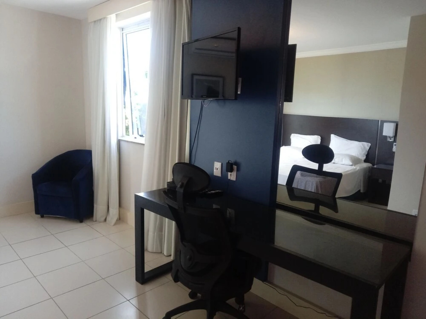 Flat pé na areia com vista internet e ar