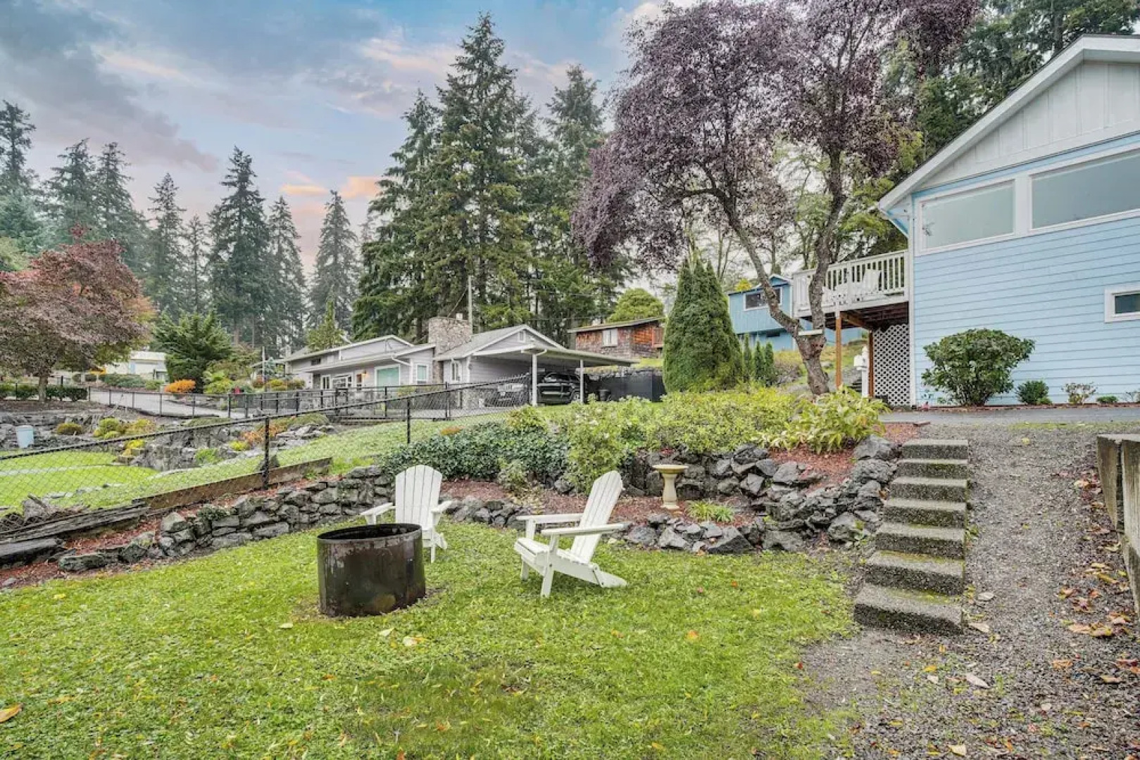 Spanaway Lakefront House: Dock, Fire Pit