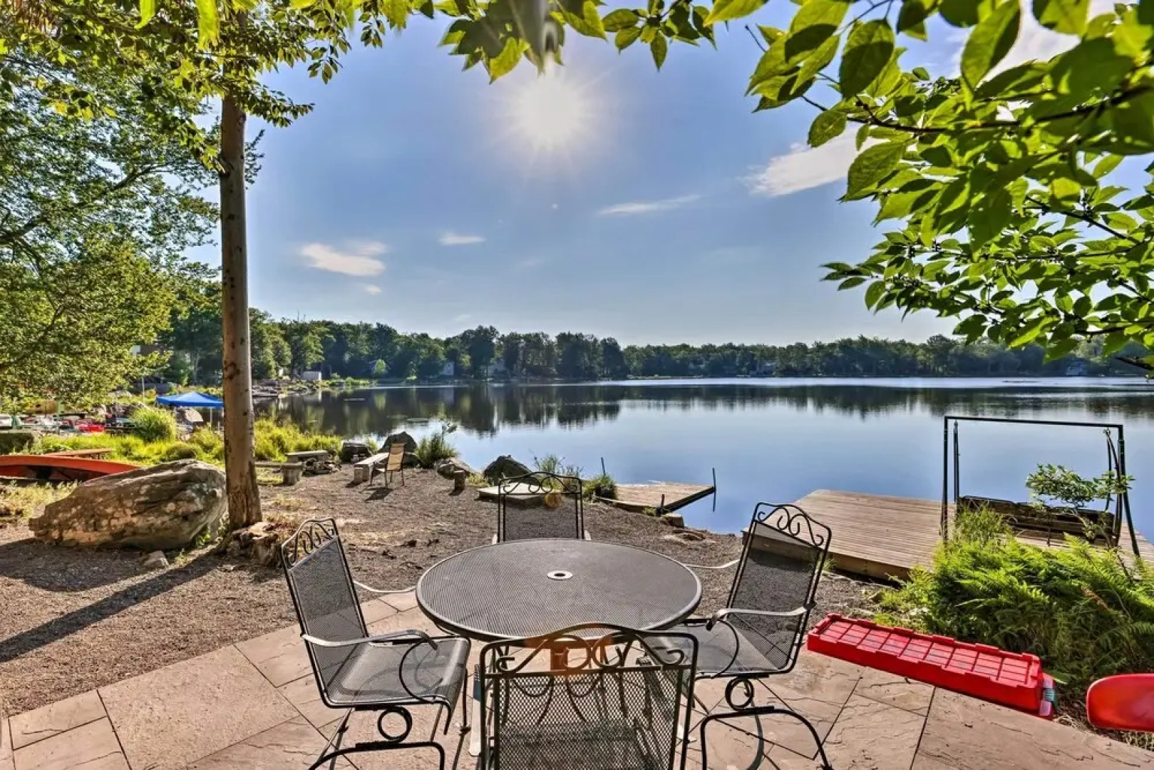 Lakefront Retreat w/ Dock & Yard in Tobyhanna!
